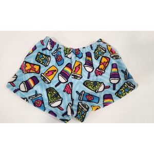 Fuzzies  Blue XS‎ Cups Themed Plush PJ Shorts Size
